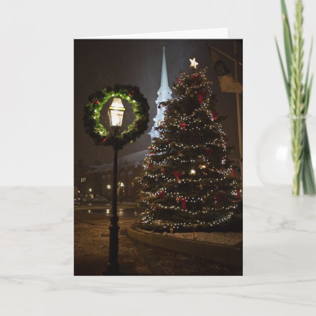 Cartão De Festividades Portsmouth NH Christmas (Frente)