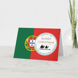Cartão De Festividades PORTUGAL FLAG Três Sábios NATAL