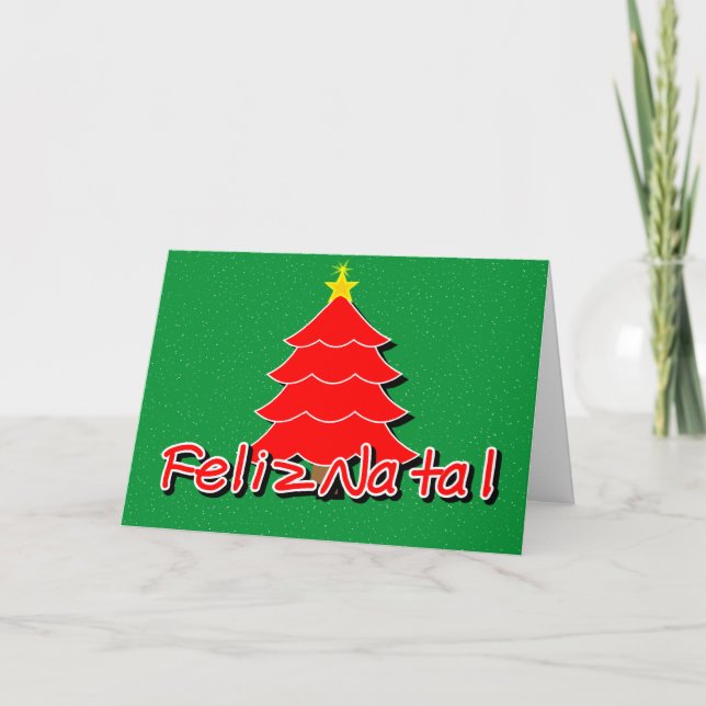 Cartão De Festividades Portuguese Christmas (Frente)