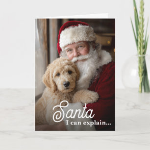 Cartão De Festividades Posso Explicar Cachorro Engraçado com Foto de Anim