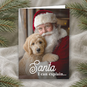 Cartão De Festividades Posso Explicar Cachorro Engraçado com Foto de Esti