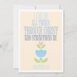 Cartão De Festividades Posso Fazer Tudo Através Da Fé Cristã Cristo