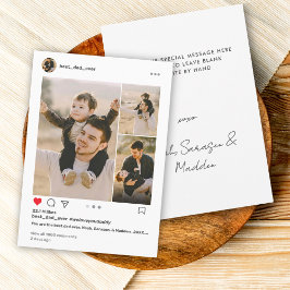 Cartão De Festividades Postagem no Instagram com 3 fotos do Dia dos Pais 