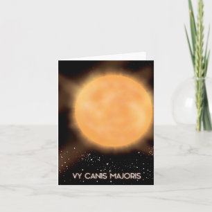 Cartão De Festividades Pôster de arte espacial VY Canis Majoris Sol.