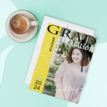 Poster de Graduação Foto Estilado Verde