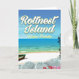 Cartão De Festividades Poster de viagens oceânico da Austrália Rottnest