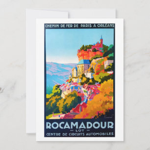 Cartão De Festividades Poster vintage - Rocamadour