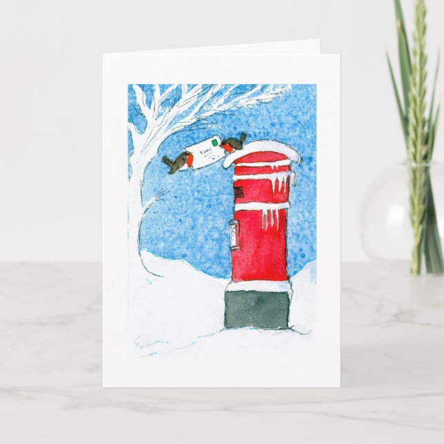 Cartão De Festividades Posto de Natal (Frente)