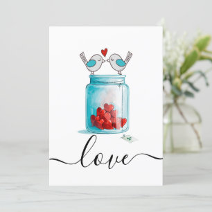 Cartão De Festividades Pote de Pedra de Amor