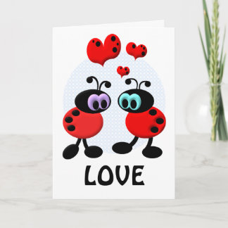 Cartão De Festividades Poucos insetos do amor