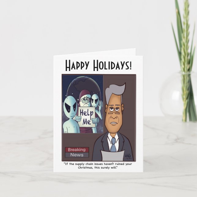 Cartão De Festividades Praça da Cadeia de Fornecimento (Frente)