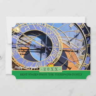 Cartão De Festividades Praga e Feliz ano novo! Deseja placa/arquitetura