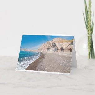 Cartão De Festividades Praia de Santorini Vlichada