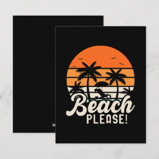 Cartão De Festividades Praia, por favor