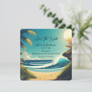 Cartão De Festividades Praia tropical de Verão