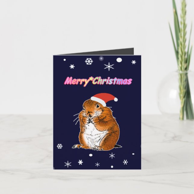 Cartão De Festividades Prairie dog's Christmas (Frente)