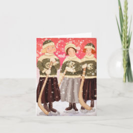 Cartão De Festividades Prairie Girls no inverno 3