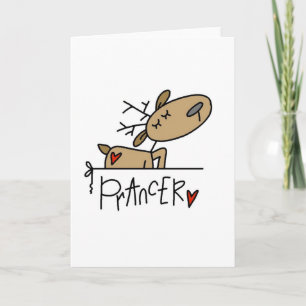 Cartão De Festividades Prancer Reindeer Christmas T-shirts and Gifts