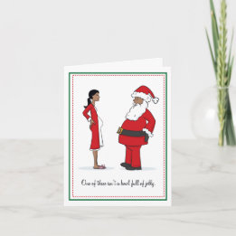 Cartão De Festividades Pregnancy Christmas Cards - African American