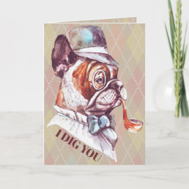 Cartão De Festividades Preguiçoso Cachorro Eu Caco Você