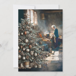 CARTÃO DE FESTIVIDADES PREPARANDO PARA O JANTAR DE NATAL