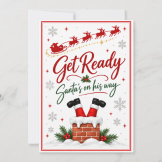 Cartão De Festividades Prepare-se O Papai Noel Está a Caminho Engraçado