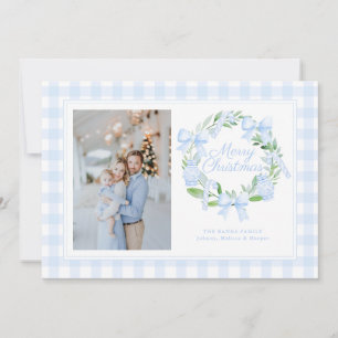 Cartão De Festividades Preppy Chinoiserie Ginger Jar Arcos Wreath