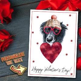 Cartão De Festividades Presente de Dia dos Namorados para Amantes de Cães