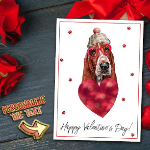 Cartão De Festividades Presente de Dia dos Namorados para Amantes de Cães