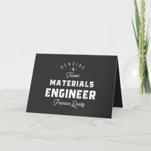 Cartão De Festividades presente de engenheiro de materiais