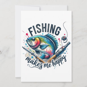 Cartão De Festividades Presente de Fisher Fishing Faz Meu Feliz