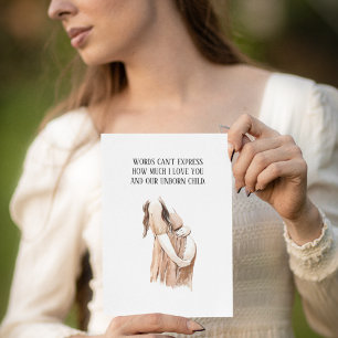 Cartão De Festividades Presente de gravidez romântica adorável para a esp