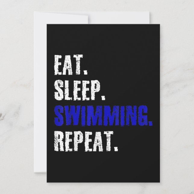 Cartão De Festividades Presente De Nadação E Nadadores Design (Frente)