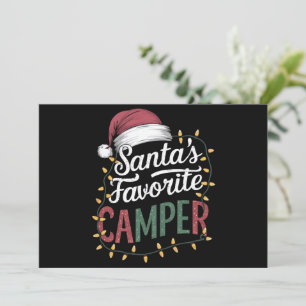 Cartão De Festividades Presente de Natal de Acampamento Favorito do Papai