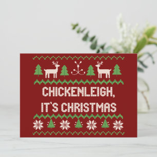 Cartão De Festividades Presente de Natal de Férias de Chickenleigh