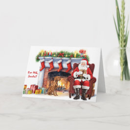 Cartão De Festividades Presente de Natal do Cão Vizsla no Natal