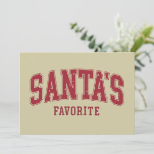 Cartão De Festividades Presente de Natal Favorito do Papai Noel Engraçado