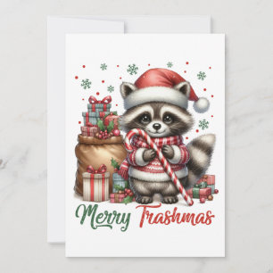 Cartão De Festividades Presente de Natal Feliz Lixo Natal