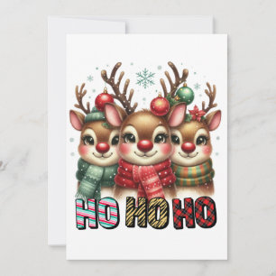 Cartão De Festividades Presente de Natal Ho Ho Ho