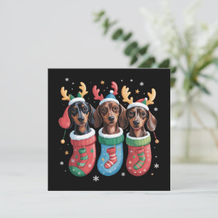 Cartão De Festividades Presente de Natal para Amante de Cachorro Dachshun