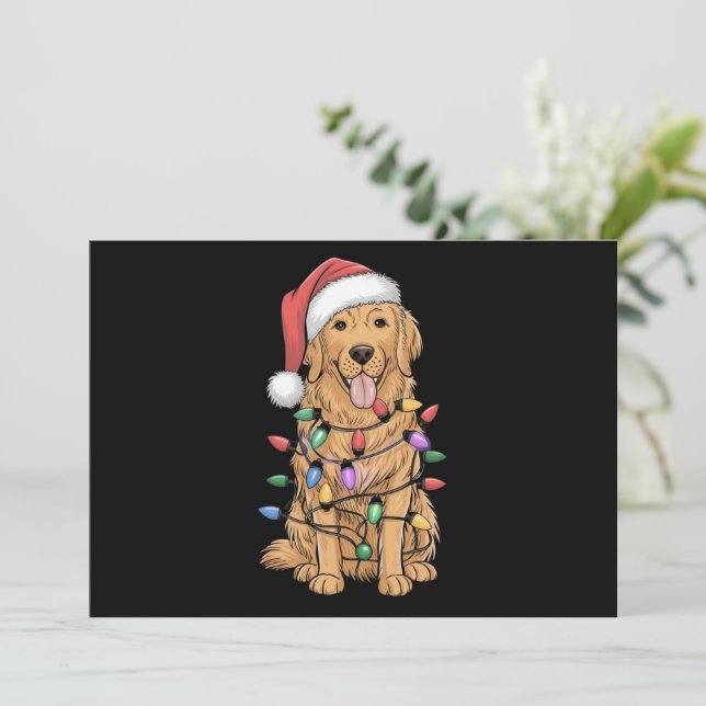 Cartão De Festividades Presente de Natal para Amante de Cachorro Retrieve (Em pé/Frente)