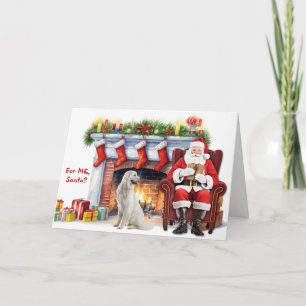Cartão De Festividades Presente de Papai Noel Kuvasz Cachorro Natal