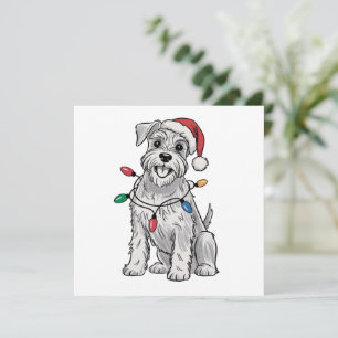 Cartão De Festividades Presente do Dia de Natal do Schnauzer Miniatura Am