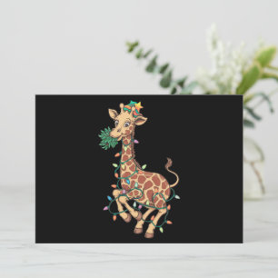 Cartão De Festividades Presente engraçado do amante da girafa da árvore d