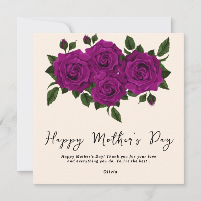 Cartão De Festividades Presente Estiloso para Mãe | Perfeito para o Dia d (Frente)