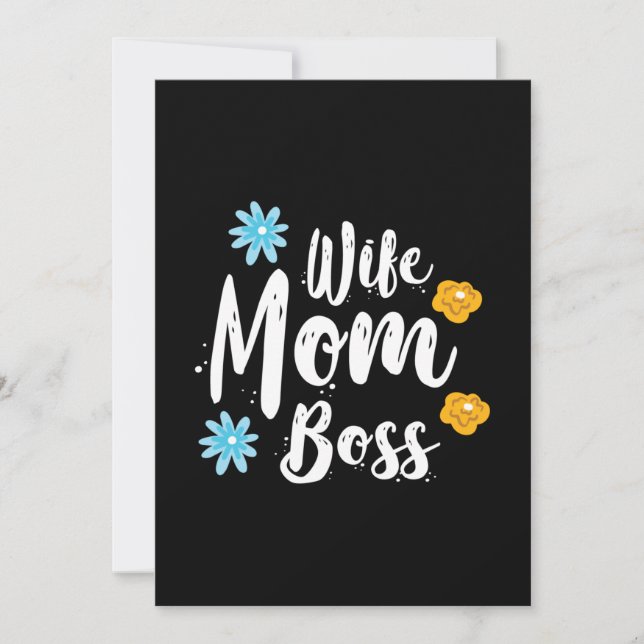 Cartão De Festividades Presente Mãe Esposa Mãe Chefe (Frente)