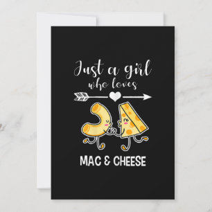 Cartão De Festividades Presente para Mac e Queijo com Camisa Engraçada Ma