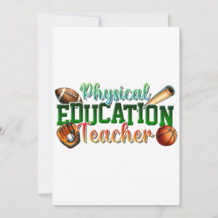 Cartão De Festividades Presente para Professor   Professor de Educação Fí