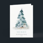 Cartão De Festividades Presentes da Árvore de Natal de Pinheiro de Aquare<br><div class="desc">Se precisar de mais personalização,  por favor,  sinta-se à vontade para me enviar uma mensagem para yellowfebstudio@gmail.com.</div>