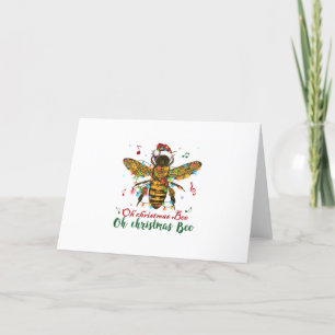 Cartão De Festividades Presentes de Abelha de Natal Oh Merry